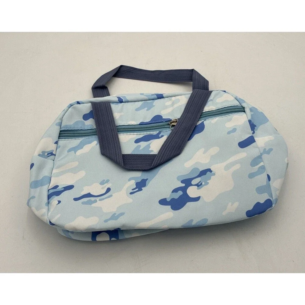 camolauge back pack with lunch bag light blue  nylon large capacity school